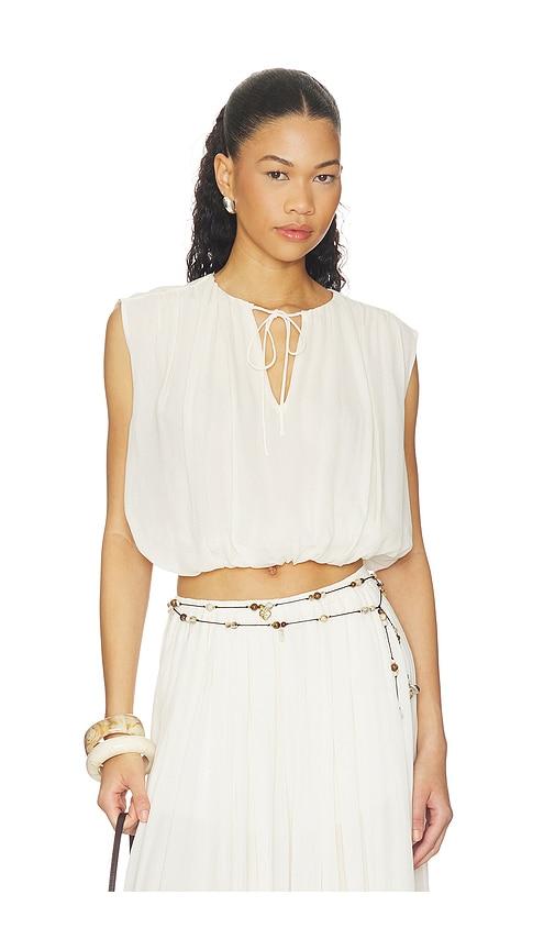 FRAME The Wave Top in Cream by FRAME