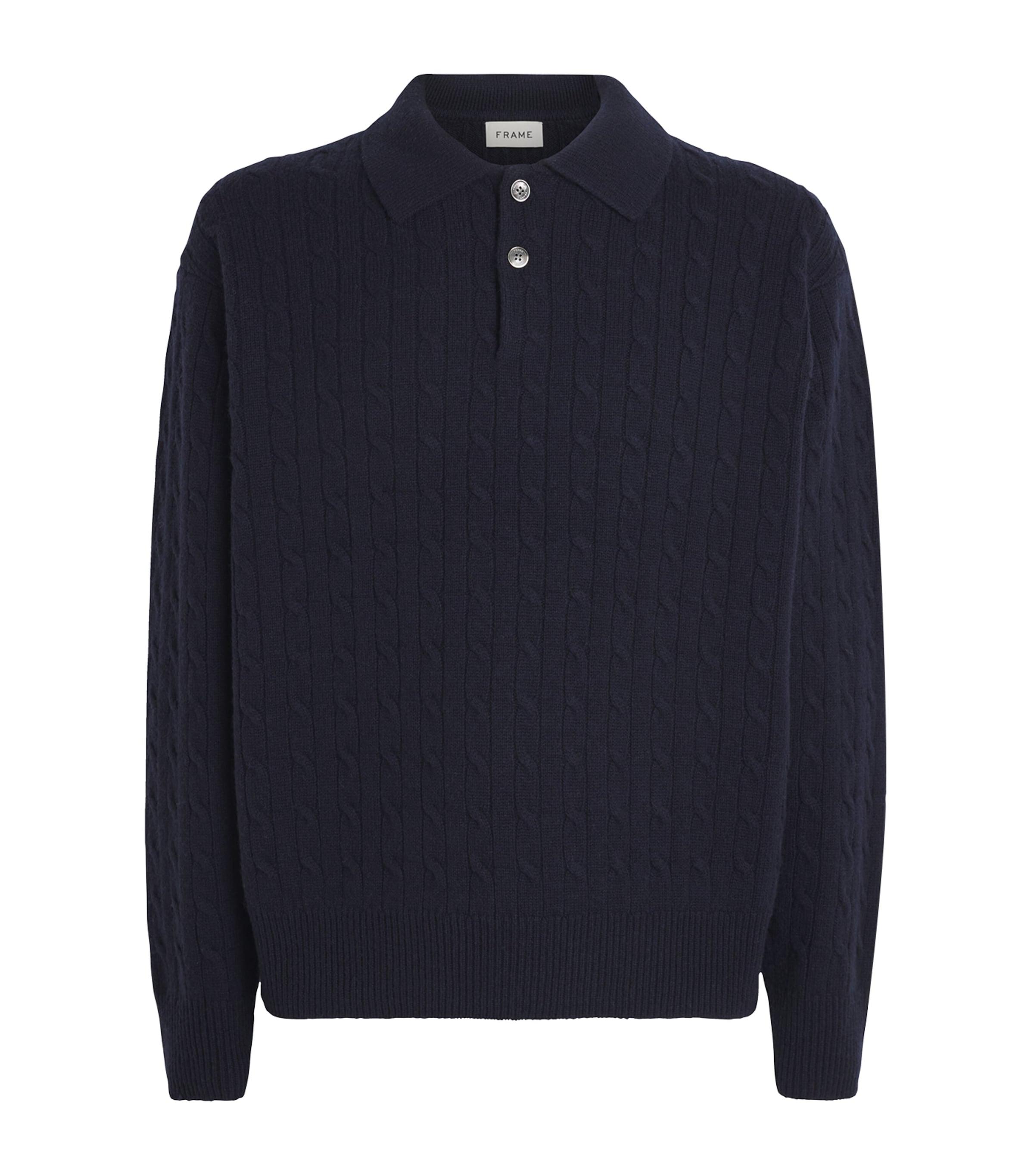 FRAME Wool-Cashmere Polo Sweater by FRAME