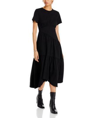 Gathered Seam Short Sleeve Dress by FRAME