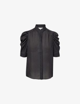 Gillian Polka-Dot Silk Blouse by FRAME