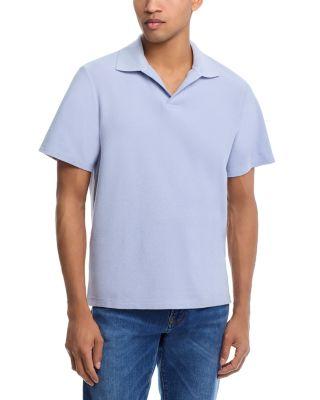 Jacquard Short Sleeve Open Collar Polo Shirt by FRAME
