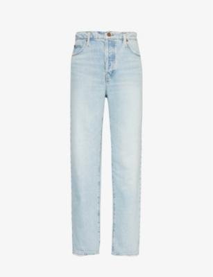 Le Mec straight-leg high-rise recycled-cotton jeans by FRAME