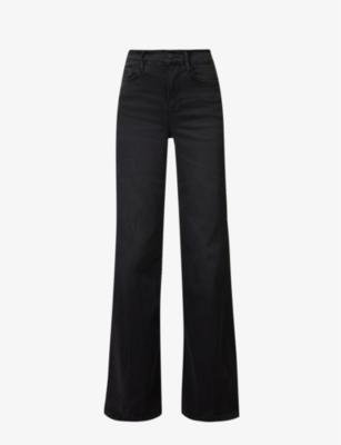 Le Palazzo faded-wash wide-leg high-rise stretch-denim jeans by FRAME