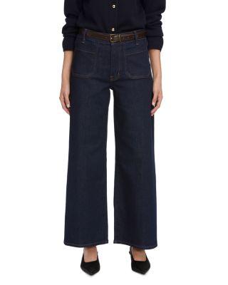 Le Pixie High Rise Slim Palazzo Jeans in Rinse by FRAME