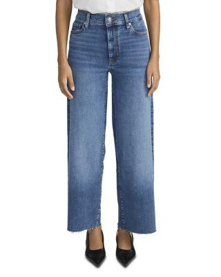 Le Pixie Slim Palazzo High Rise Jeans in Canals Raw by FRAME