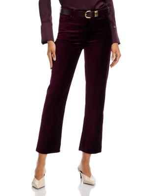 Le Sleek Straight High Rise Jeans in Full Glass Velvet by FRAME