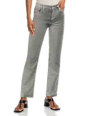 Le Sleek Straight Jeans in Oyster Velvet by FRAME