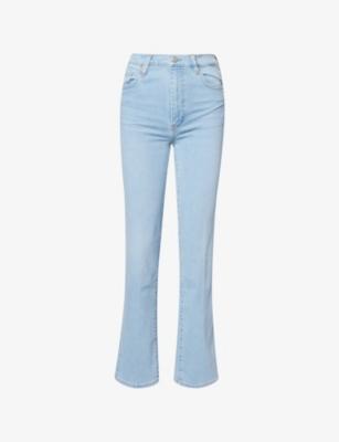 Le Sleek Straight-Leg High-Rise Stretch-Denim Jeans by FRAME