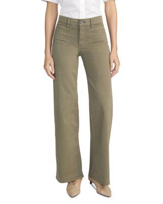 Le Slim High Rise Palazzo Jeans in Grasshopper by FRAME