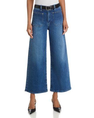 Le Slim Palazzo Crop High Rise Harbor Jeans in Archive by FRAME