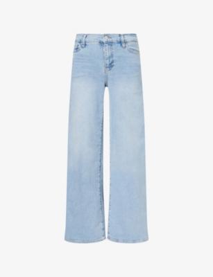Le Slim Palazzo Five-Pockets Wide-Leg High-Rise Stretch-Denim Blend Jeans by FRAME