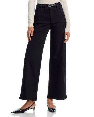 Le Slim Palazzo High Rise Jeans in Black by FRAME