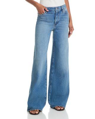 Le Slim Palazzo High Rise Jeans in Gossamer by FRAME