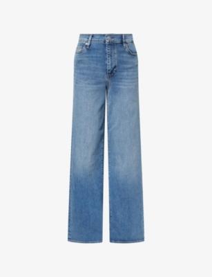 Le Slim Palazzo Long-Leg Stretch-Denim Jeans by FRAME