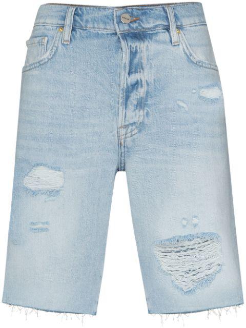 Le Slouch distressed Bermuda shorts by FRAME