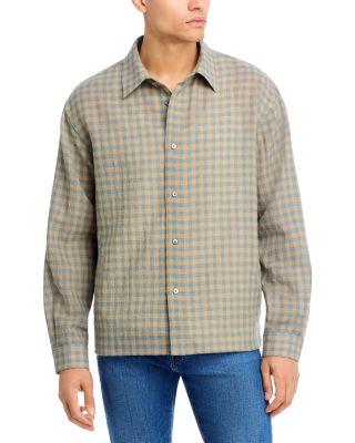 Light Wool Plaid Button Down Shirt by FRAME