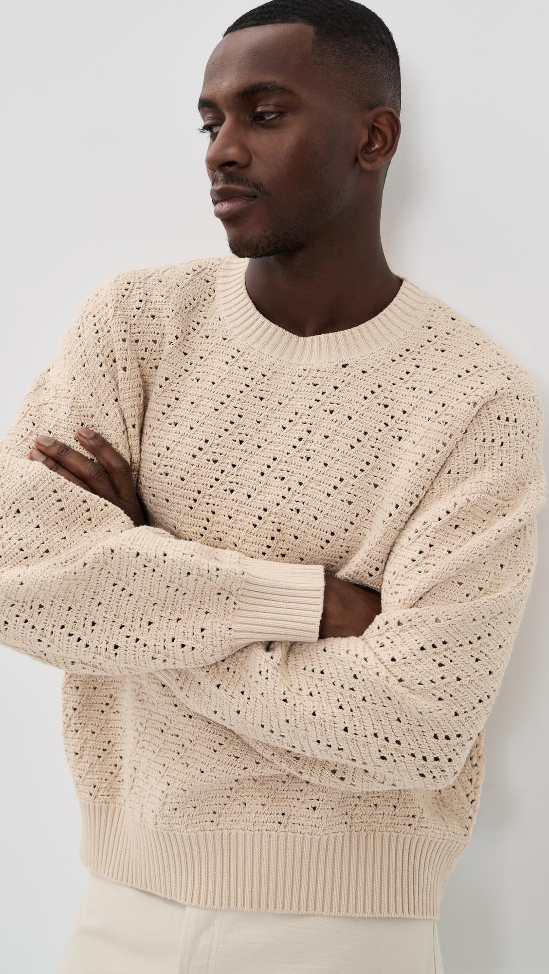 Long Sleeve Crochet Sweater by FRAME