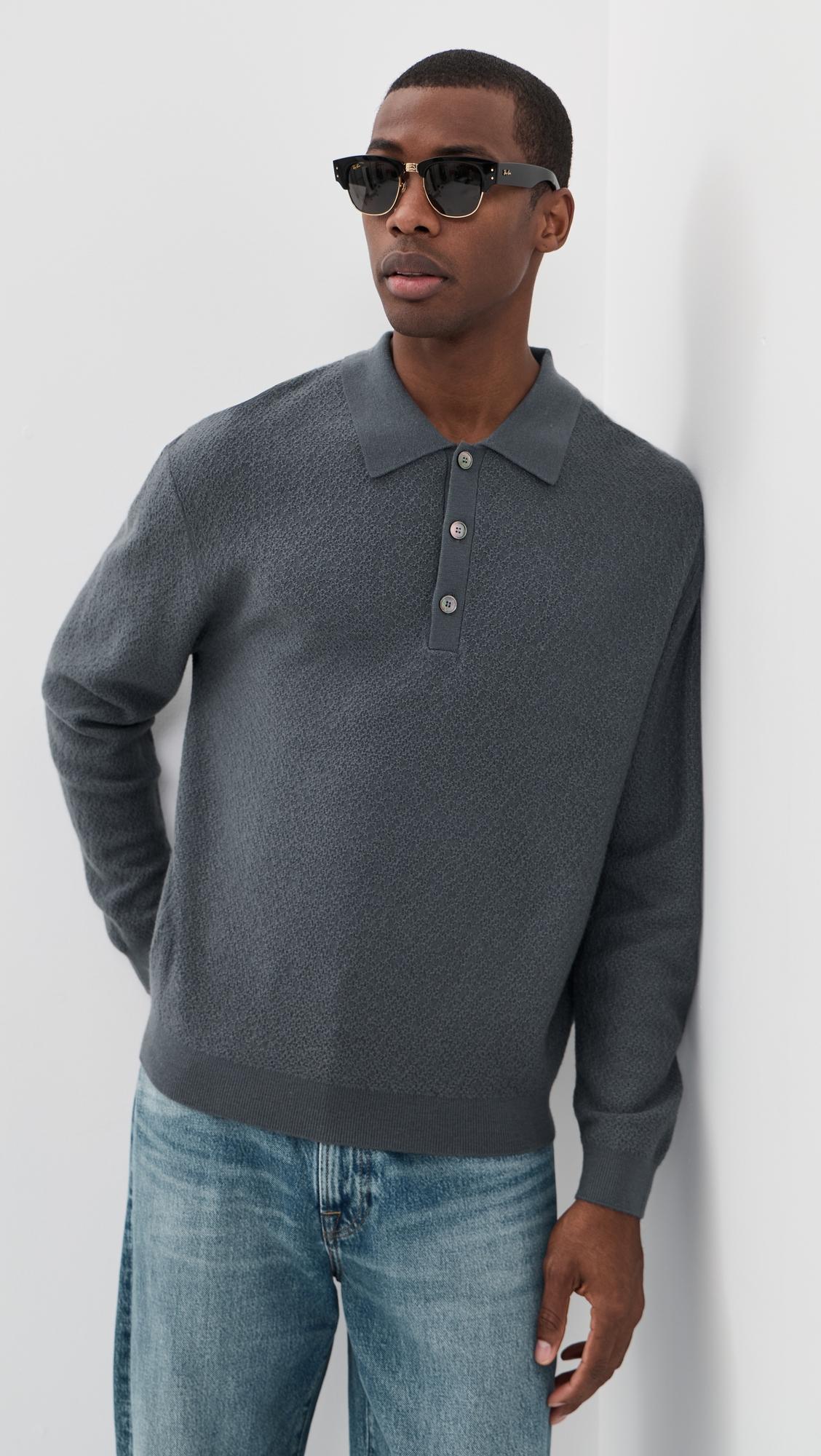 Long Sleeve Polo Sweater by FRAME