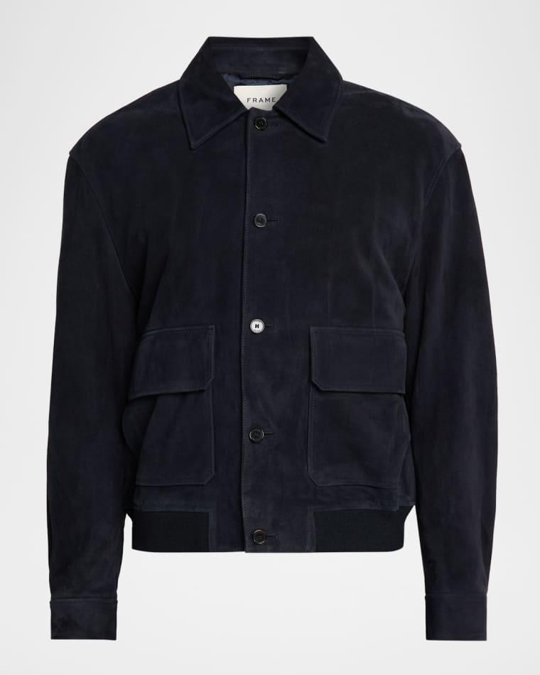 Men's Suede Button-Front Blouson by FRAME