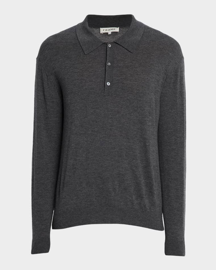 Men's Superfine Wool and Cashmere Polo Sweater by FRAME