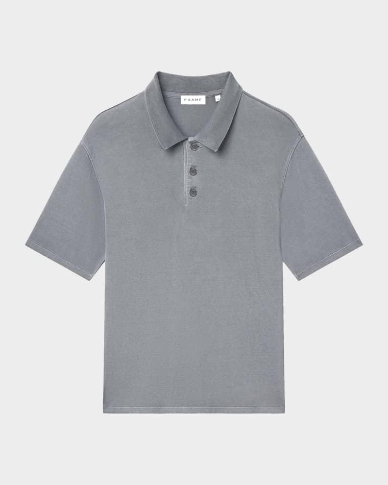 Men's Washed-Finish Cotton Polo Shirt by FRAME