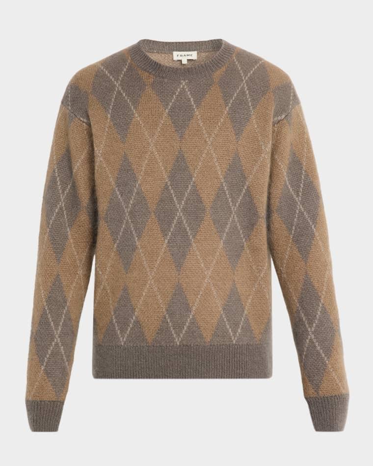 Men's Wool-Blend Argyle Crewneck Sweater by FRAME