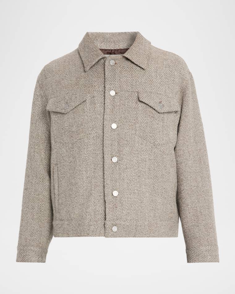 Men's Wool Tweed Trucker Jacket by FRAME