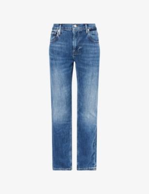 Modern Straight Slim-Fit Stretch-Denim Jeans by FRAME