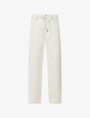 Off-Duty Drawstring Cotton and Linen-Blend Trousers by FRAME