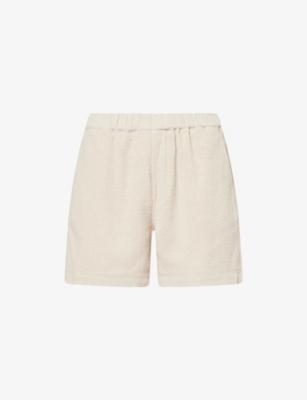 Open Weave Drawstring Cotton-Blend Shorts by FRAME