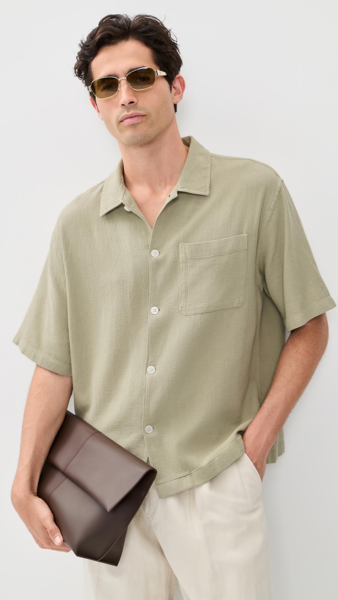 Open Weave Short Sleeve Shirt by FRAME