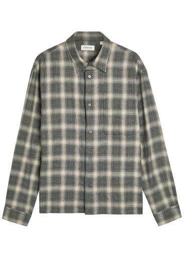 Plaid brushed cotton shirt by FRAME