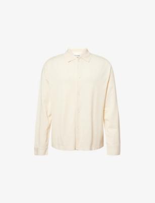 Relaxed-Fit Long-Sleeves Cotton-Piqué Polo Shirt by FRAME
