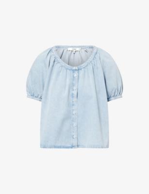 Resort Round-Neck Cotton-Blend Shirt by FRAME