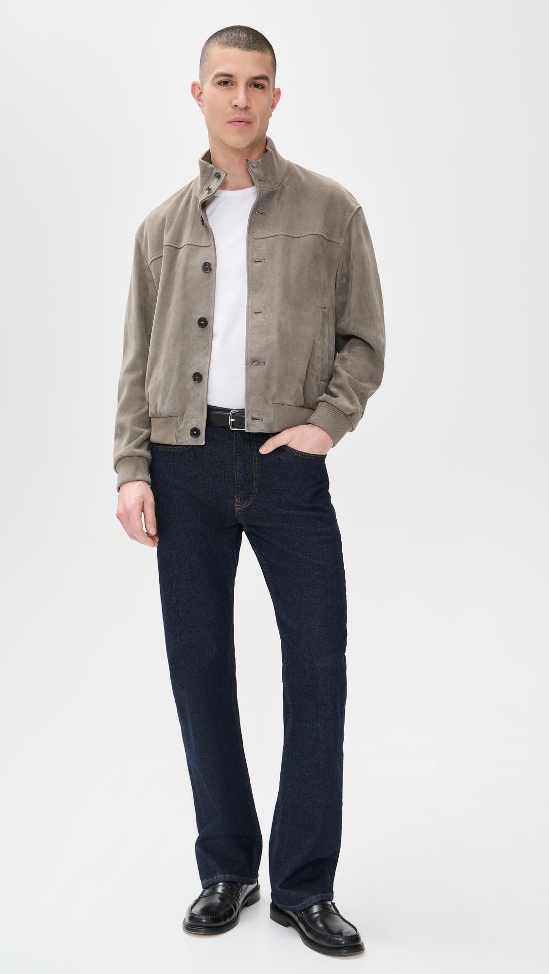 Rib Collar Suede Jacket by FRAME