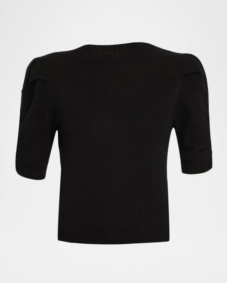 Ruched Cashmere-Wool Sweater by FRAME