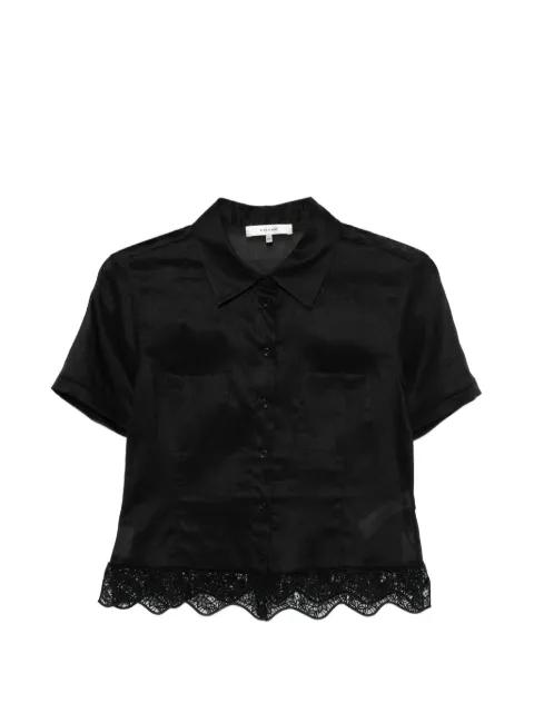 Seaside lace-trim short-sleeve shirt by FRAME