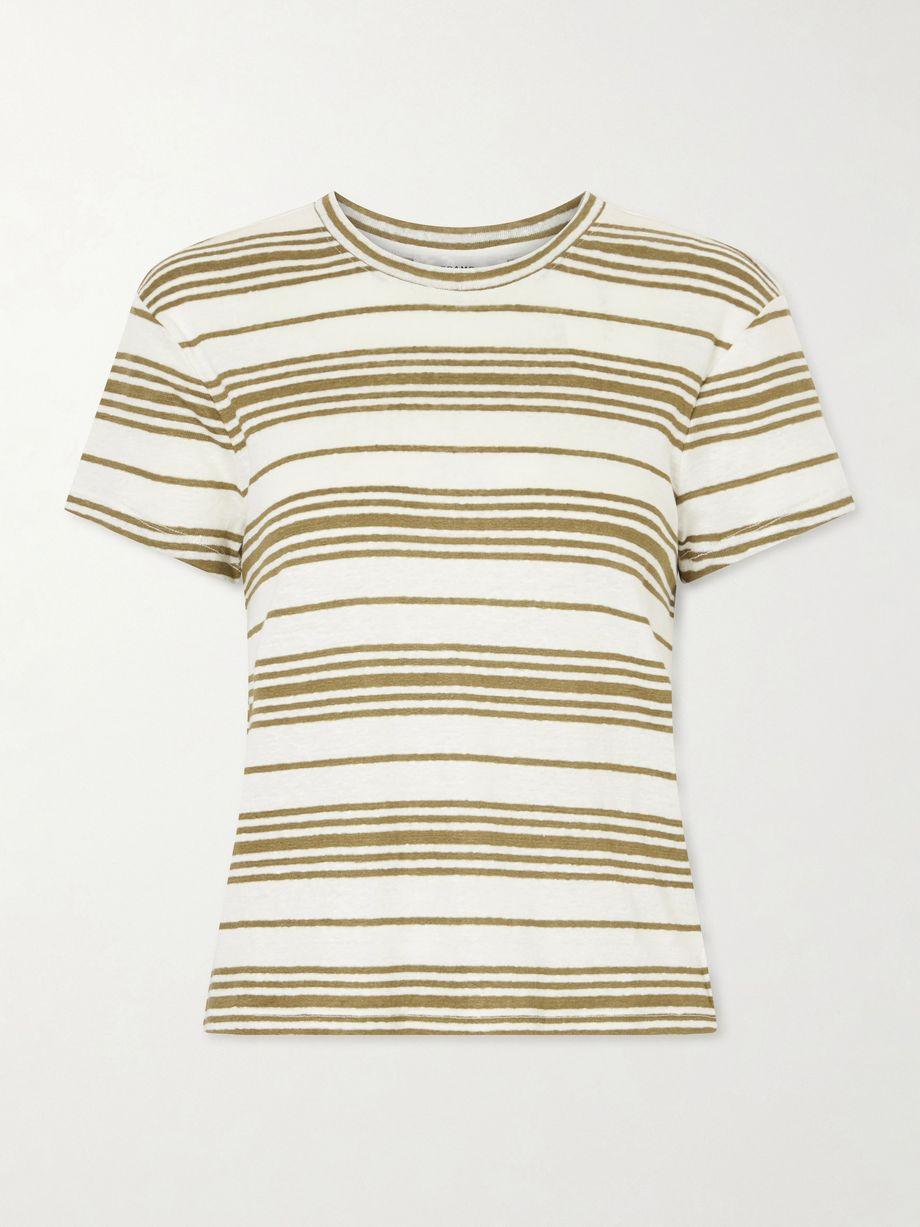Striped linen T-shirt by FRAME
