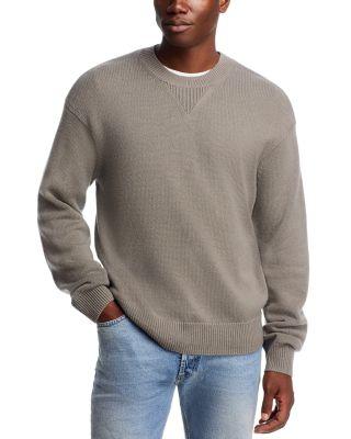 Suede Patch Crewneck Sweater by FRAME