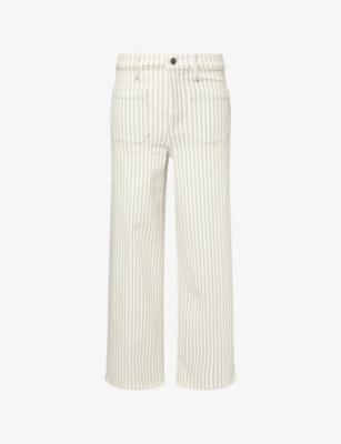 The Anchor Grazer Stripe Denim Trousers by FRAME