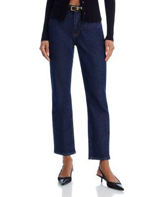 The Borrowed High Rise Ankle Slim Leg Jeans in Taboo by FRAME