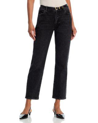 The Borrowed High Rise Ankle Slim Straight Jeans in Deco by FRAME