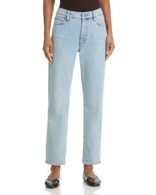 The Borrowed Mid Rise Slim Straight Jeans in Ida by FRAME