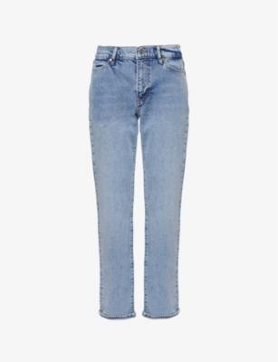The Borrowed Straight-Leg Mid-Rise Stretch-Cotton Jeans by FRAME