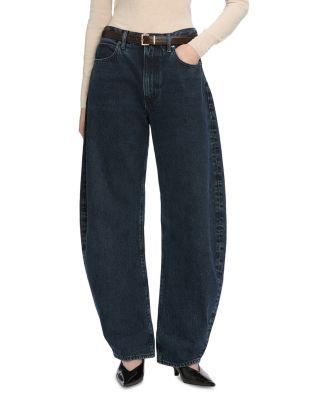 The Bubble High Rise Barrel Leg Jeans in Dorado by FRAME