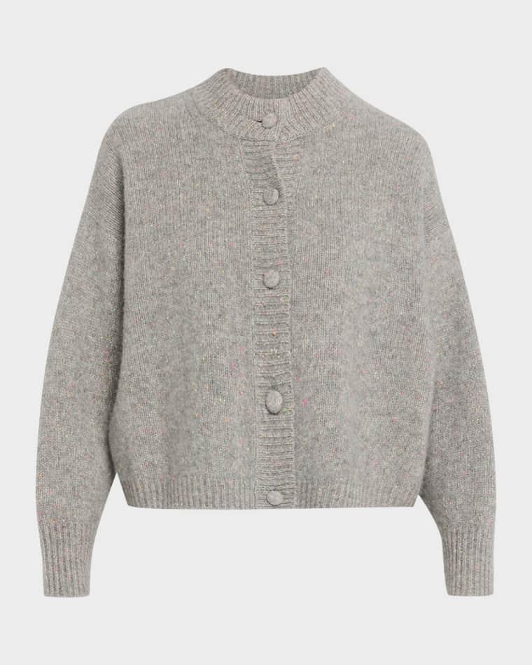 The Cashmere Fleck Cardigan by FRAME