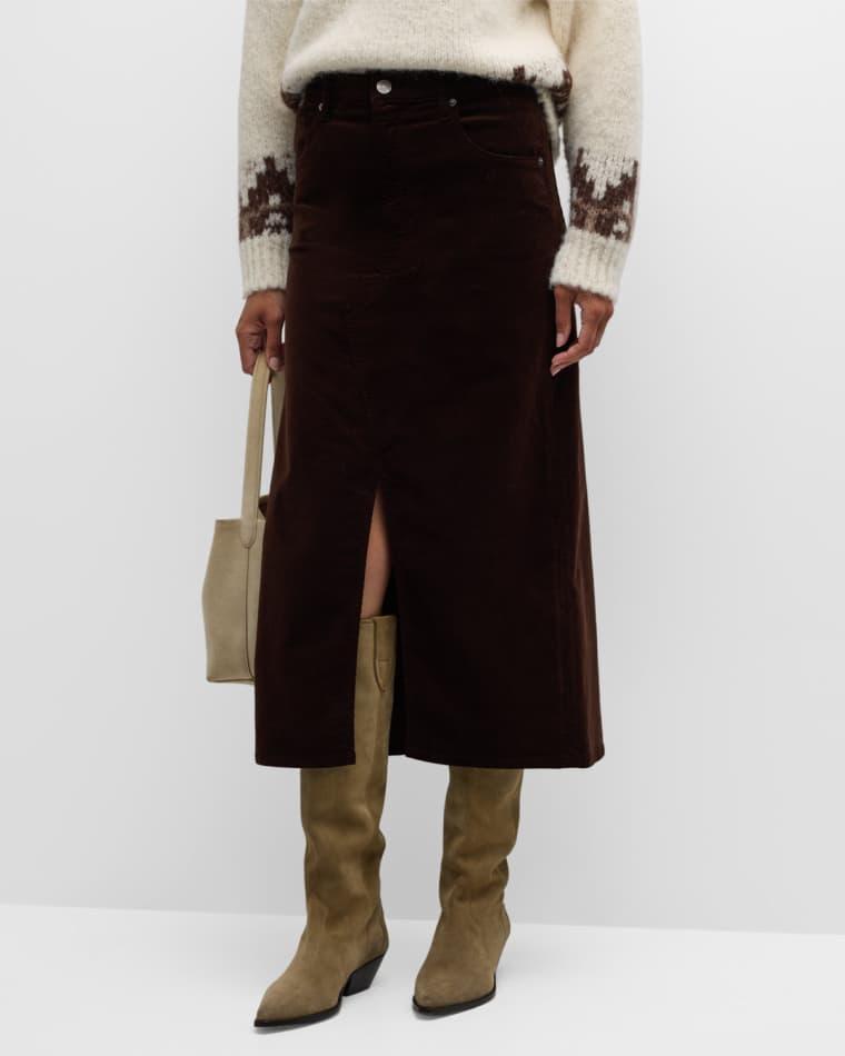 The Corduroy Midaxi Skirt by FRAME