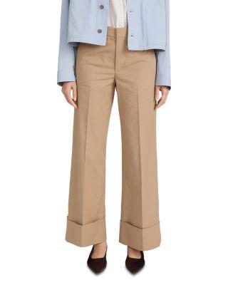 The Cuffed Slim Palazzo Pants by FRAME