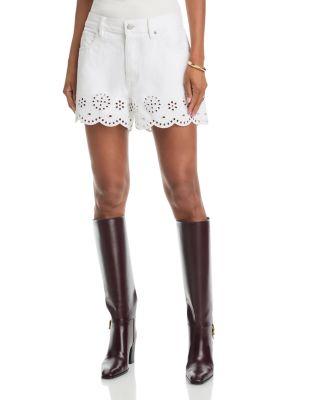 The Eyelet Hang Shorts by FRAME