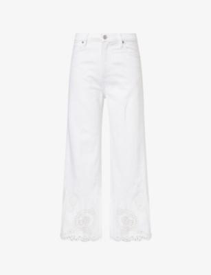 The Eyelet Wide-Flare Denim Jeans by FRAME